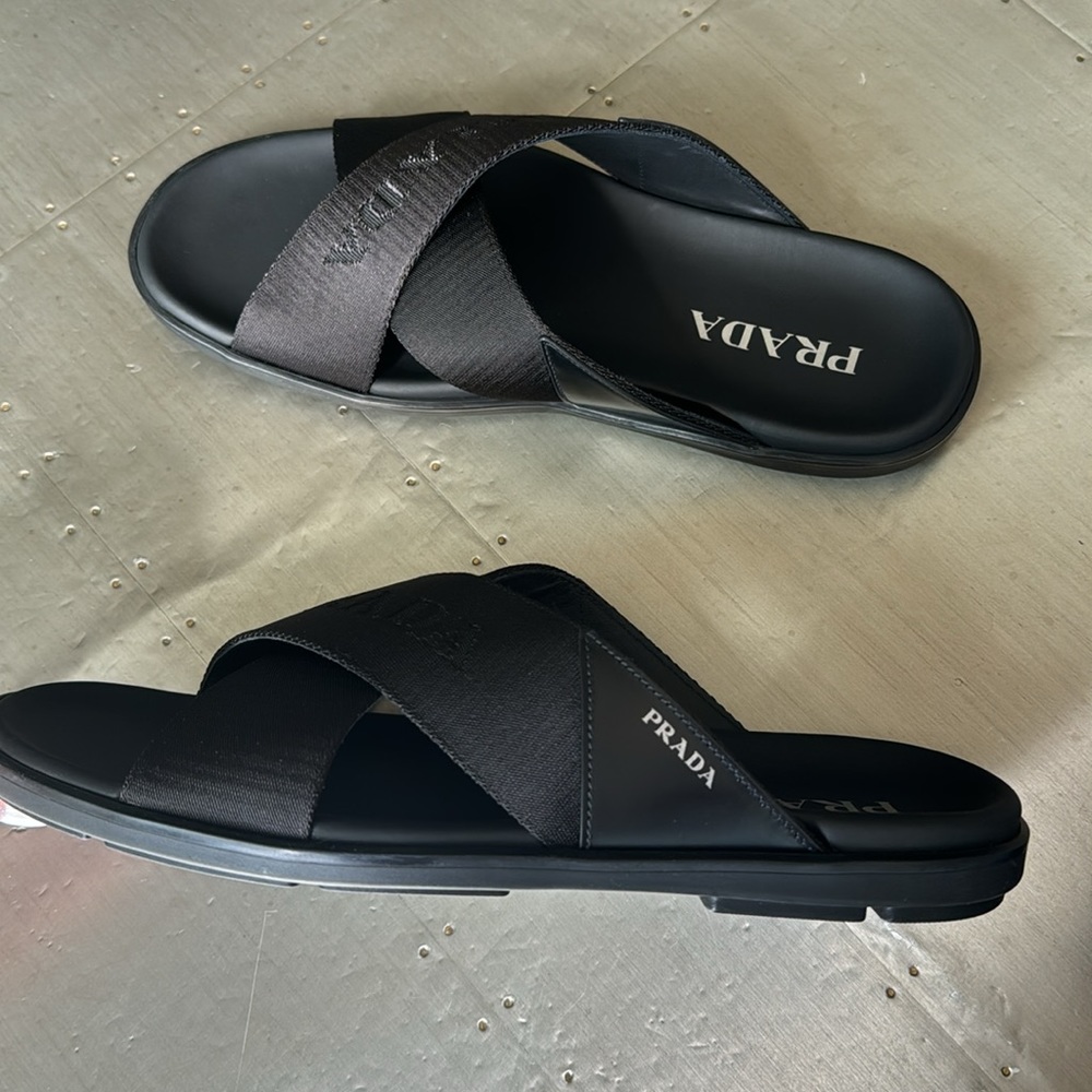 PRADA Black Crisscross Sandals. NEW IN BOX US9 - Picture 4 of 11